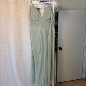 Azazie Light Green Maxi Dress